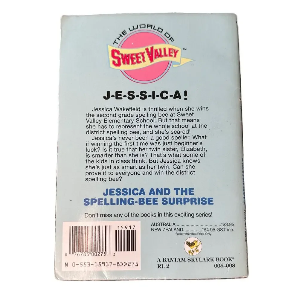 Sweet Valley kids Jessica and the Spelling Bee Surprise